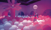 В аттракционе Bubble Planet: Immersive Experience...